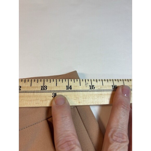 Amazon The Drop Wyatt Pleated Pants Trousers Praline Peach Gold Medium Wide Leg - Picture 5 of 11